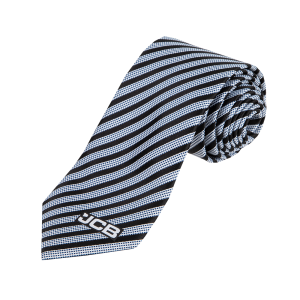 Tie - Striped - Black/White/Grey