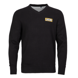 Black Mens V-Neck Jumper