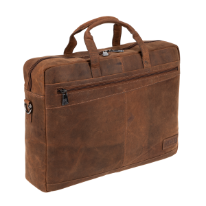 Rossano Brown Leather Laptop Bag