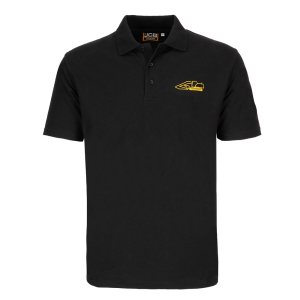 Black Excavator Icon Polo Shirt