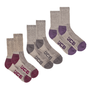 3PK Ladies Grey Boot Socks- Size 4-8