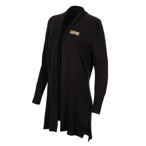 Ladies Longline Black Cardigan