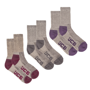 Ladies Boot Socks - Grey - 3pk - 4-8